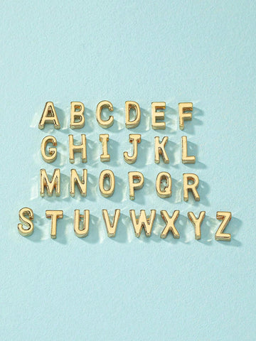 WZ0008 1pc Beach Holiday Style Metallic Simple Letter Layered Pendant Necklace/Anklet