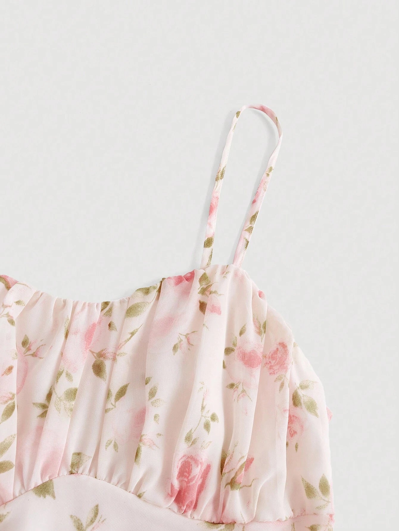 PA0157 Tie Dye Printed 3D Flowers Romantic Girl Summer Dress Dress Party
