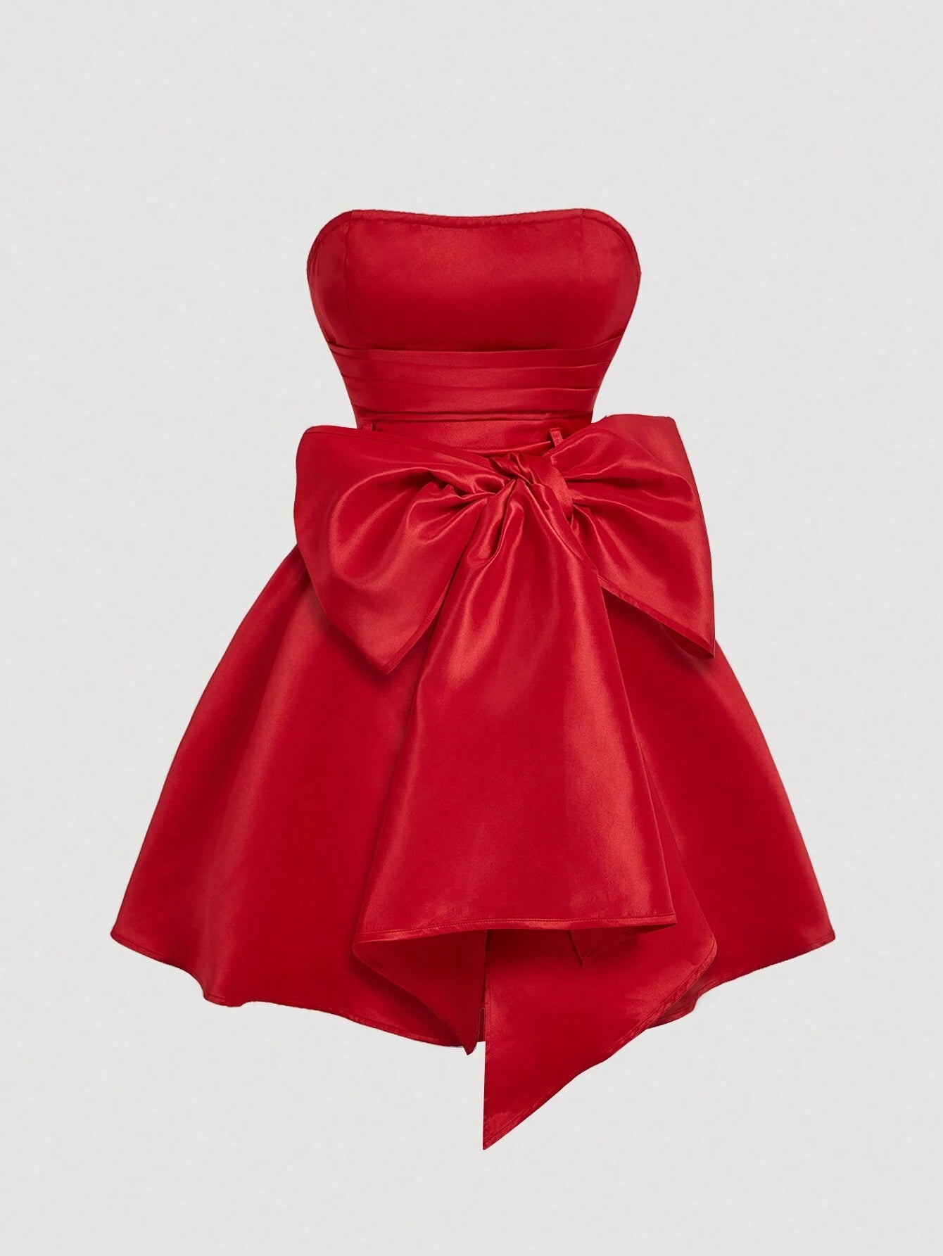 PA2095 Bowknot Straps Bandeau Short Dress For Women
