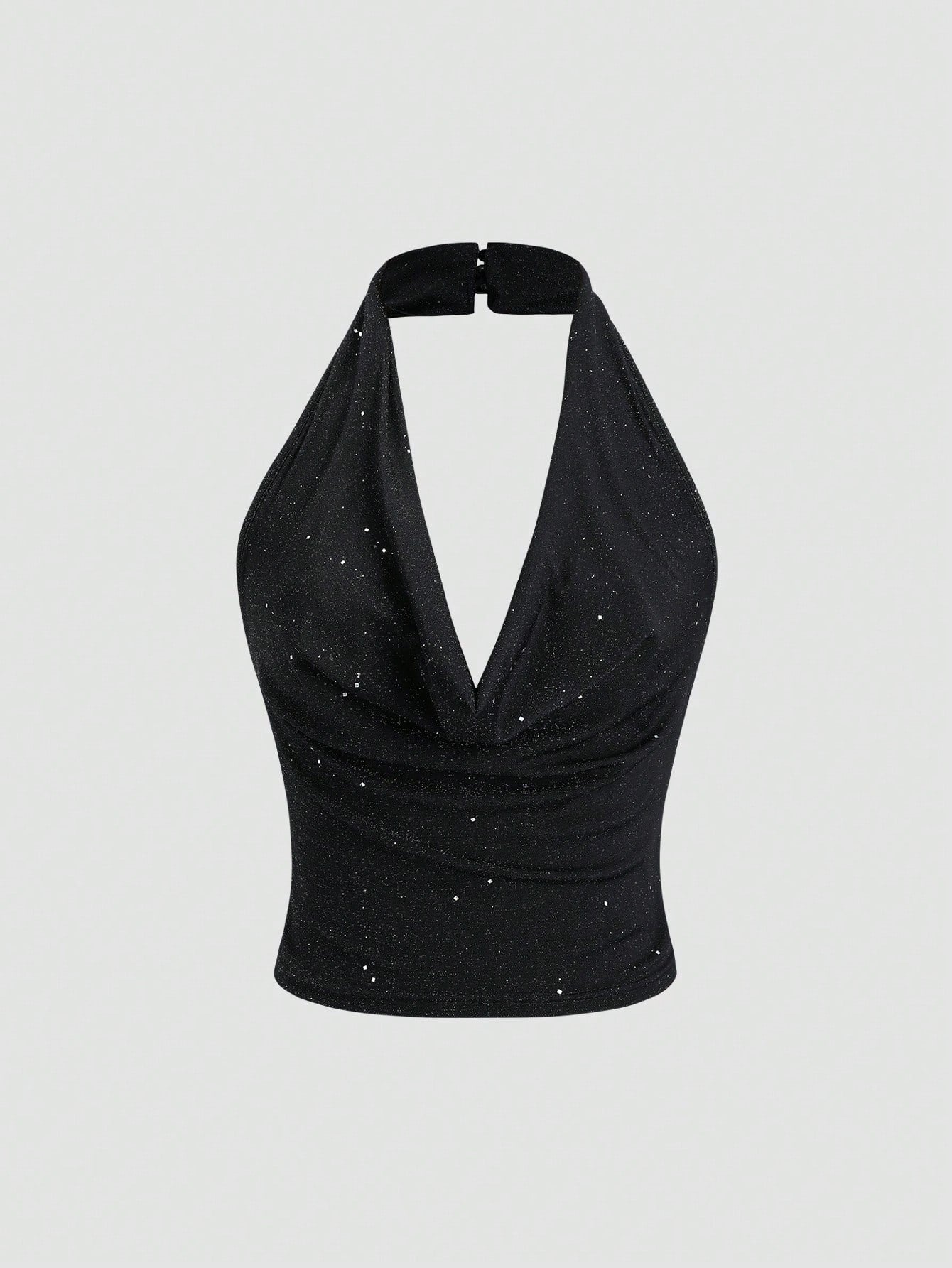 HW2307 Women's Fashionable Sequin Halter Neck Camisole