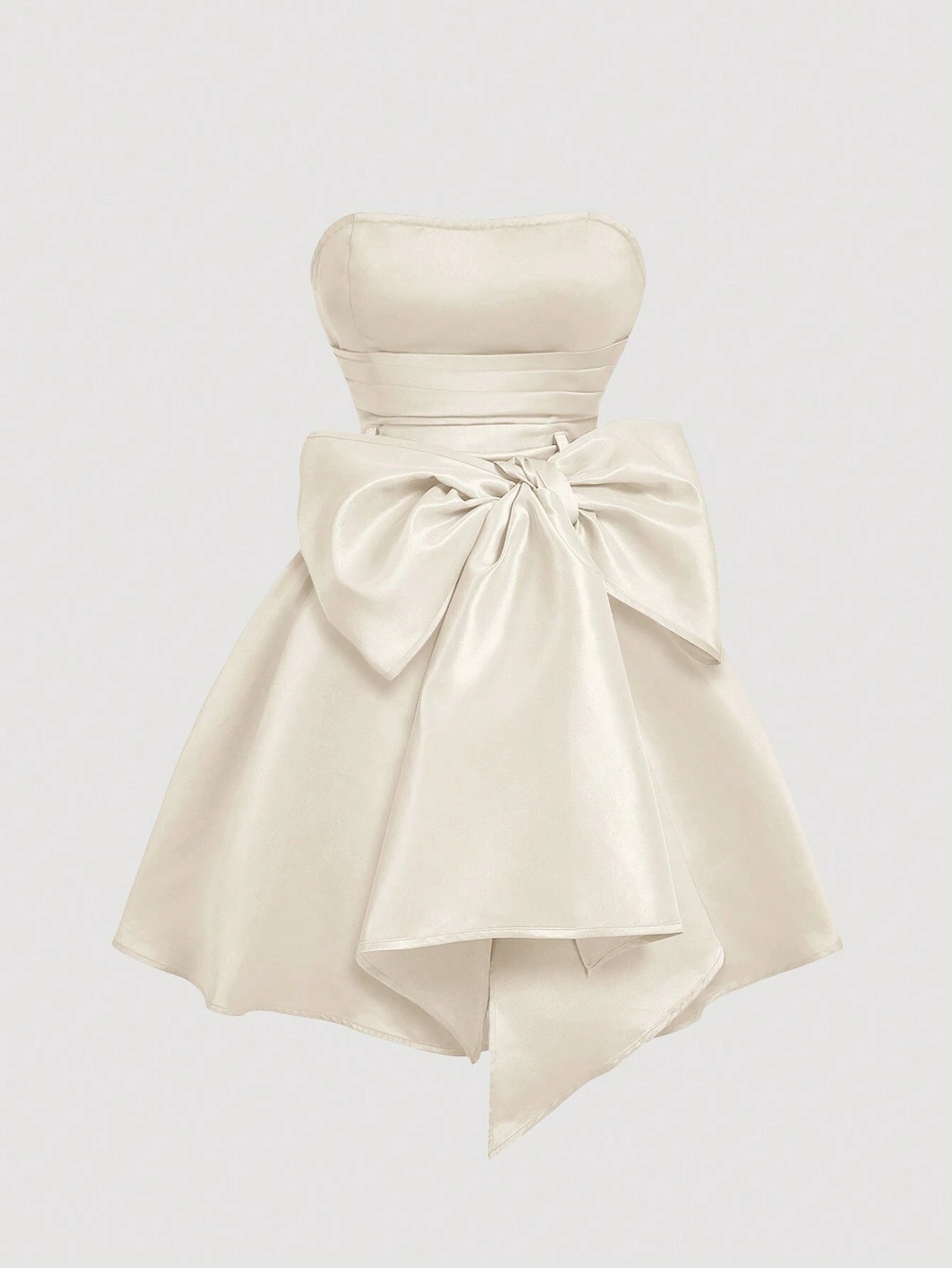 PA2095 Bowknot Straps Bandeau Short Dress For Women