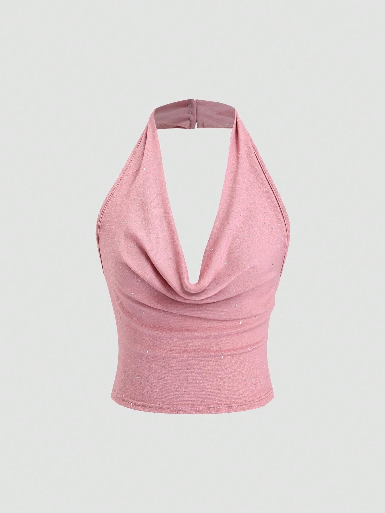 HW2307 Women's Fashionable Sequin Halter Neck Camisole