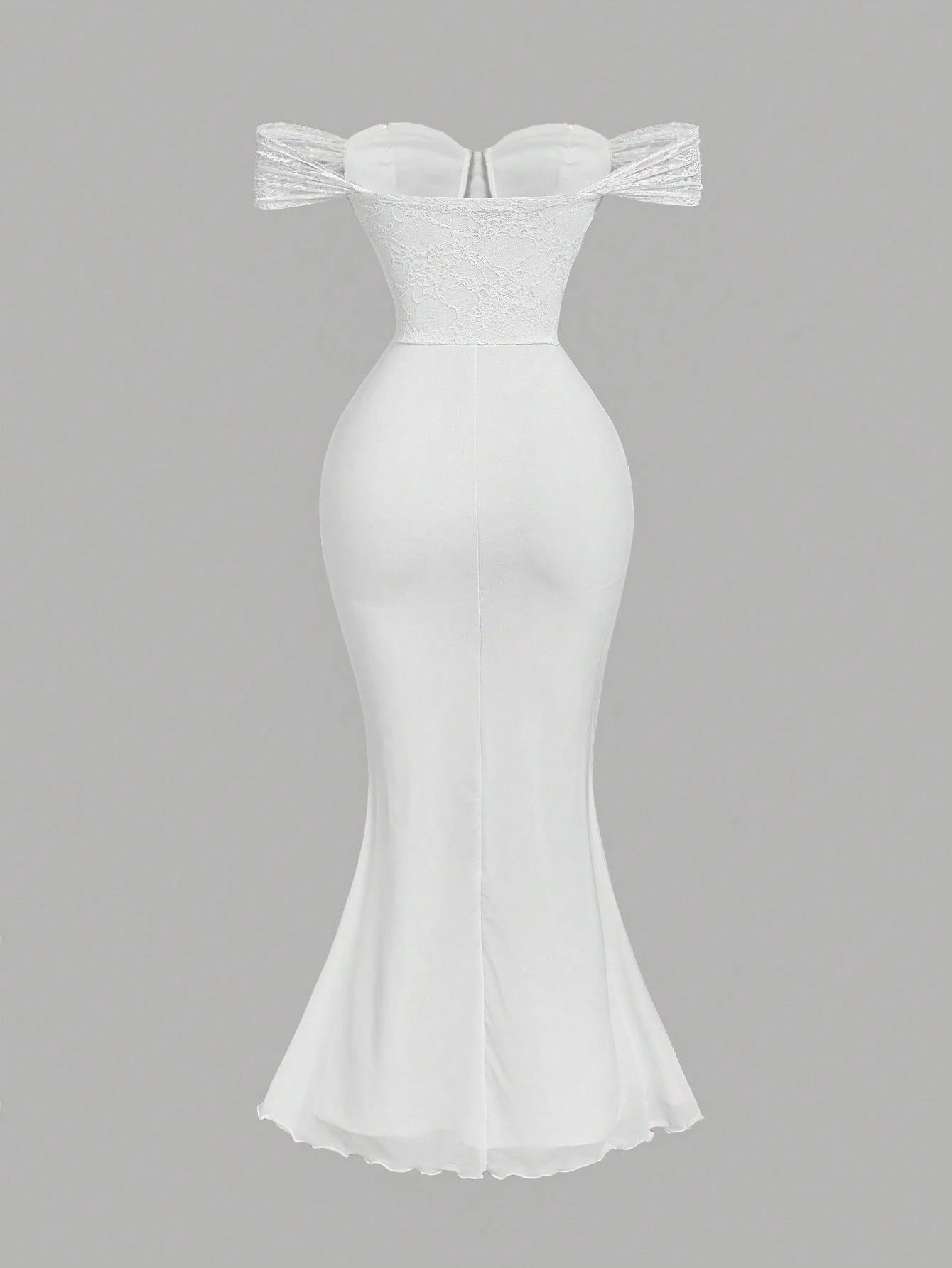 PA3049 ||Women's White Lace Splice Off-Shoulder Elegant Long Dress,Dresses For Women Party,New Years Dress Women,Sexy Dress,Women's Evening Dress,Glittery Dress,Vacation Outfits Woman,Summer Dress,Valentine's Day,Cruise Outfits Women