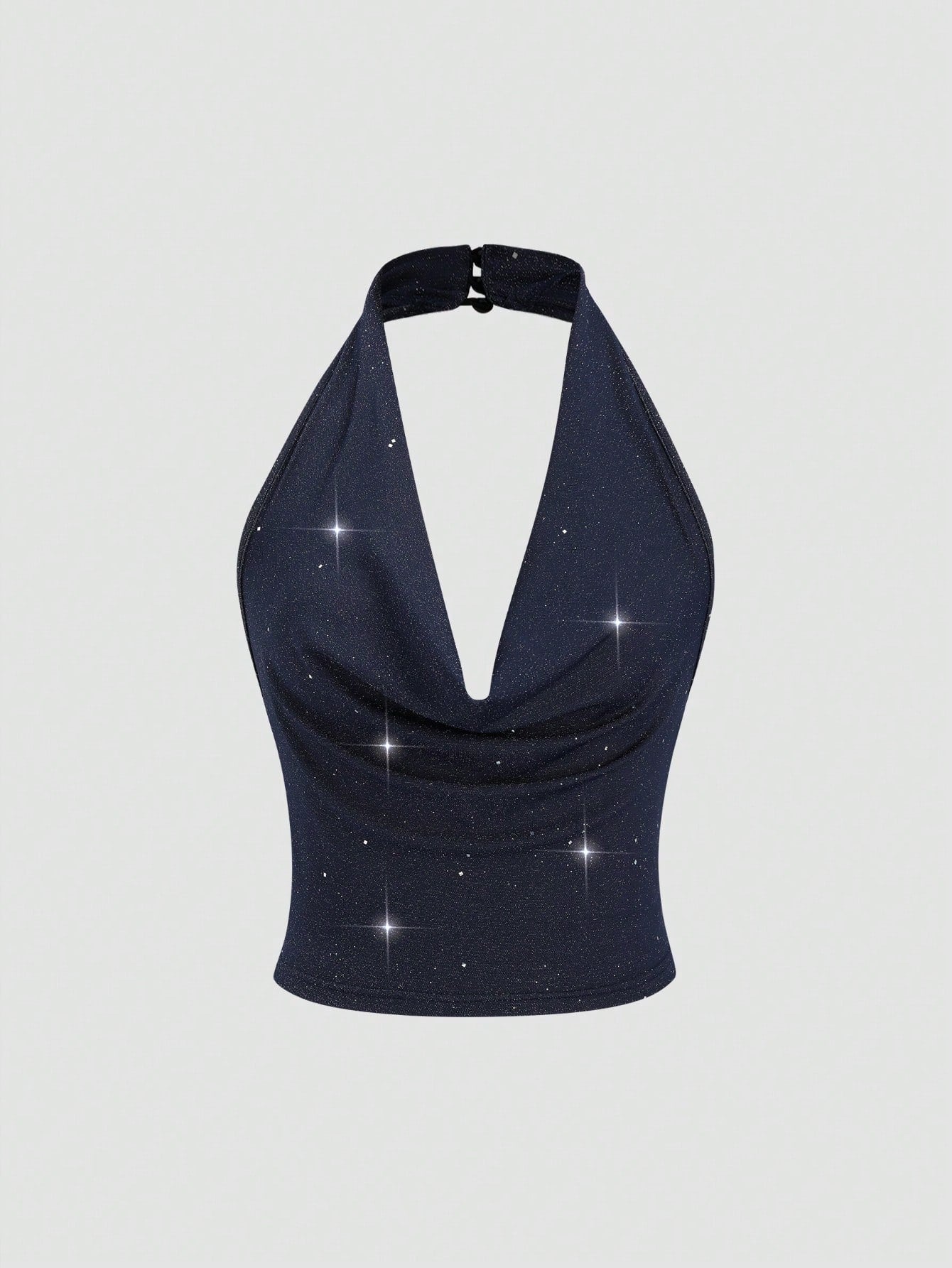 HW2307 Women's Fashionable Sequin Halter Neck Camisole