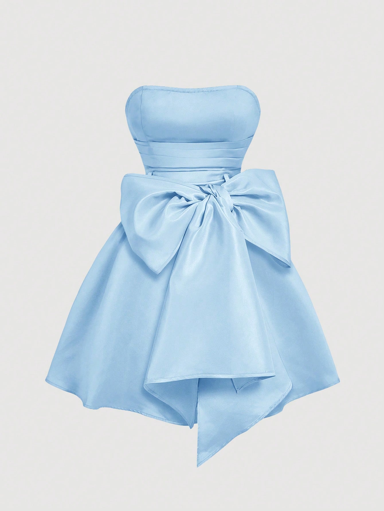 PA2095 Bowknot Straps Bandeau Short Dress For Women
