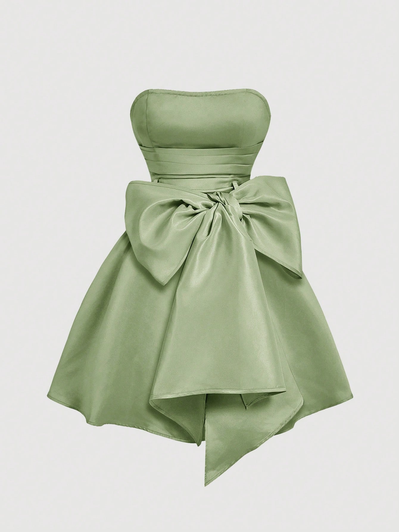 PA2095 Bowknot Straps Bandeau Short Dress For Women