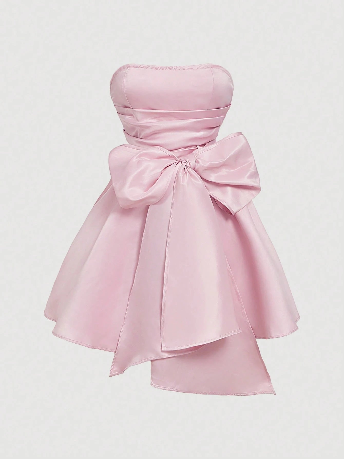 PA2095 Bowknot Straps Bandeau Short Dress For Women