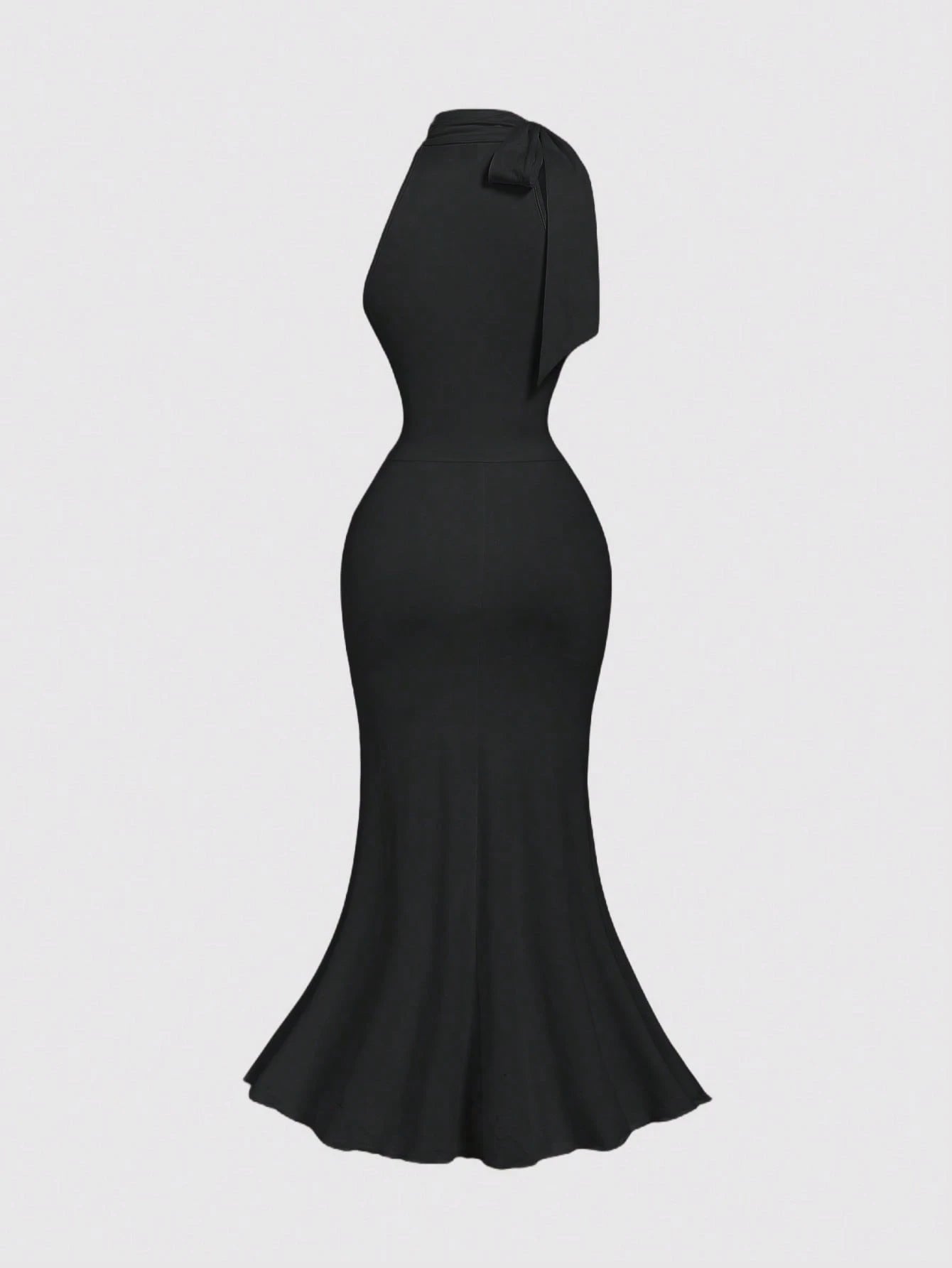 PA1046 || Bowknot Neckline, Ruched Chest, Waist, Mermaid Hem Bodycon Dress