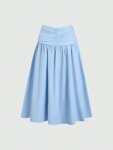 CV2037 Women Asymmetrical Hem Asymmetrical Printed Skirt, Spring/Summer