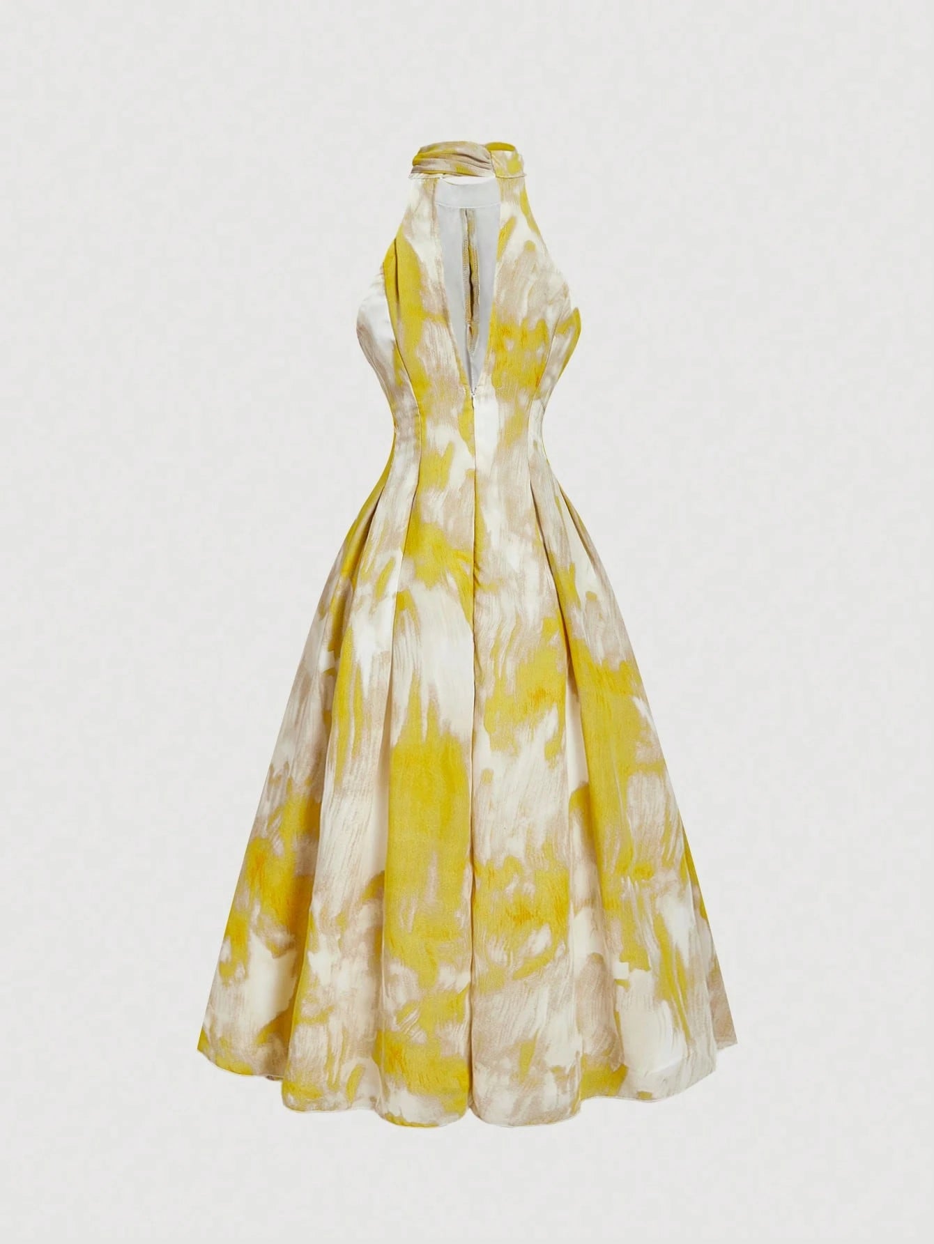PA2307 || Women's Apricot Tie Bow Cinched Waist Chiffon Midi Dress,Summer Dresses For Women,Wedding Guest Dress Women,Birthday Dresses For Women,Country Concert Outfit,Boho, 50s Dress, 1950 Vintage Dress, 50s Style Dress Women