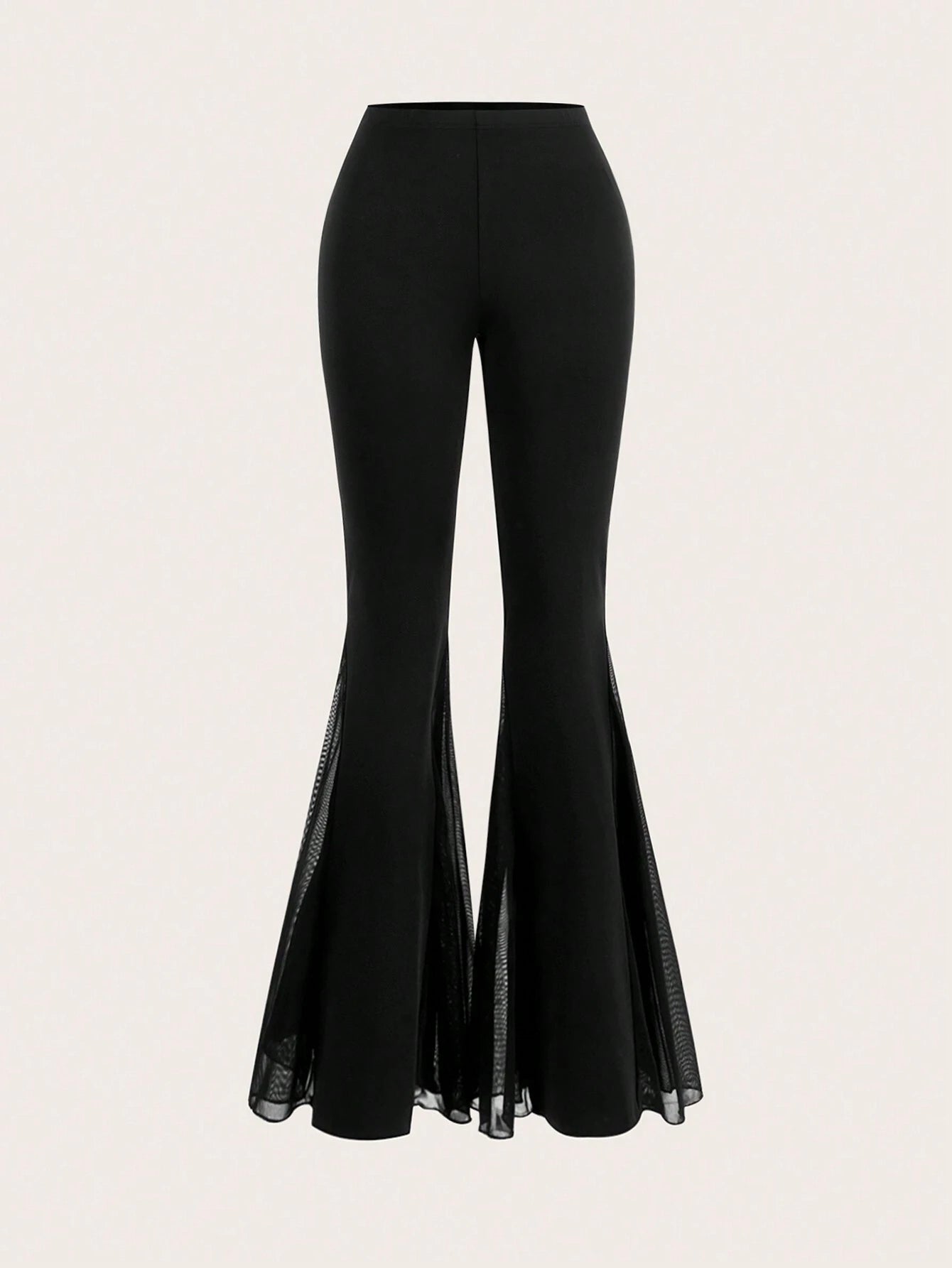 CV2046	Women's Solid Color Flared Pants