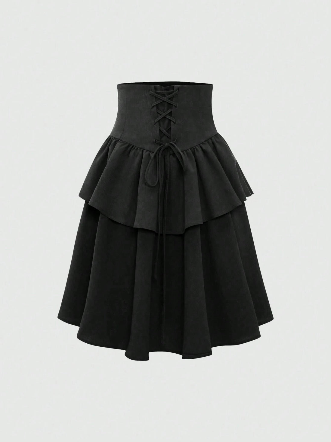 CV2035	Women's Fashion Solid Color Ruffled Design Skirt