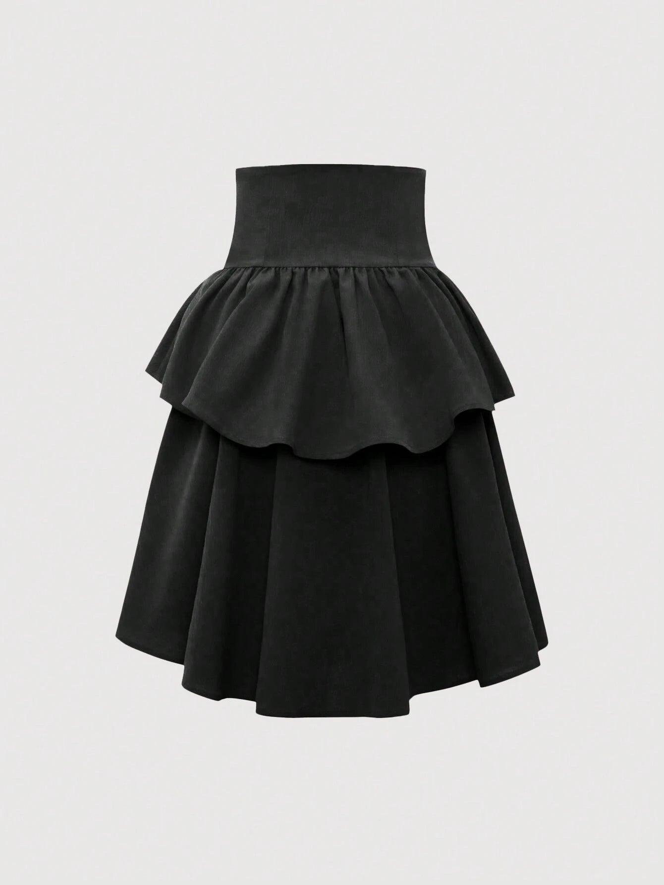 CV2035	Women's Fashion Solid Color Ruffled Design Skirt