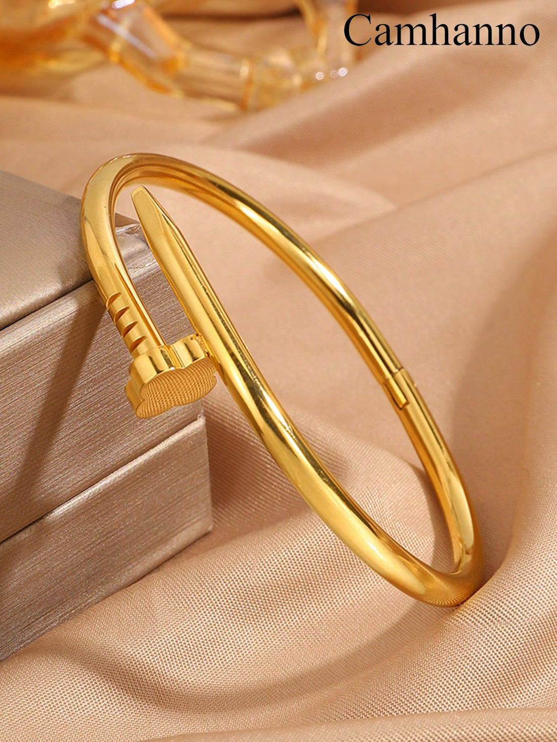WZ0013	Camhanno 1/5 PCS Stackable Exquisite And Fashionable Stainless Steel Four Leaf Flower Embossed+Four Leaf Flower Nail Bracelet Bracelet Set, Suitable For Giving To Mothers/Best Friends/Lovers Valentines