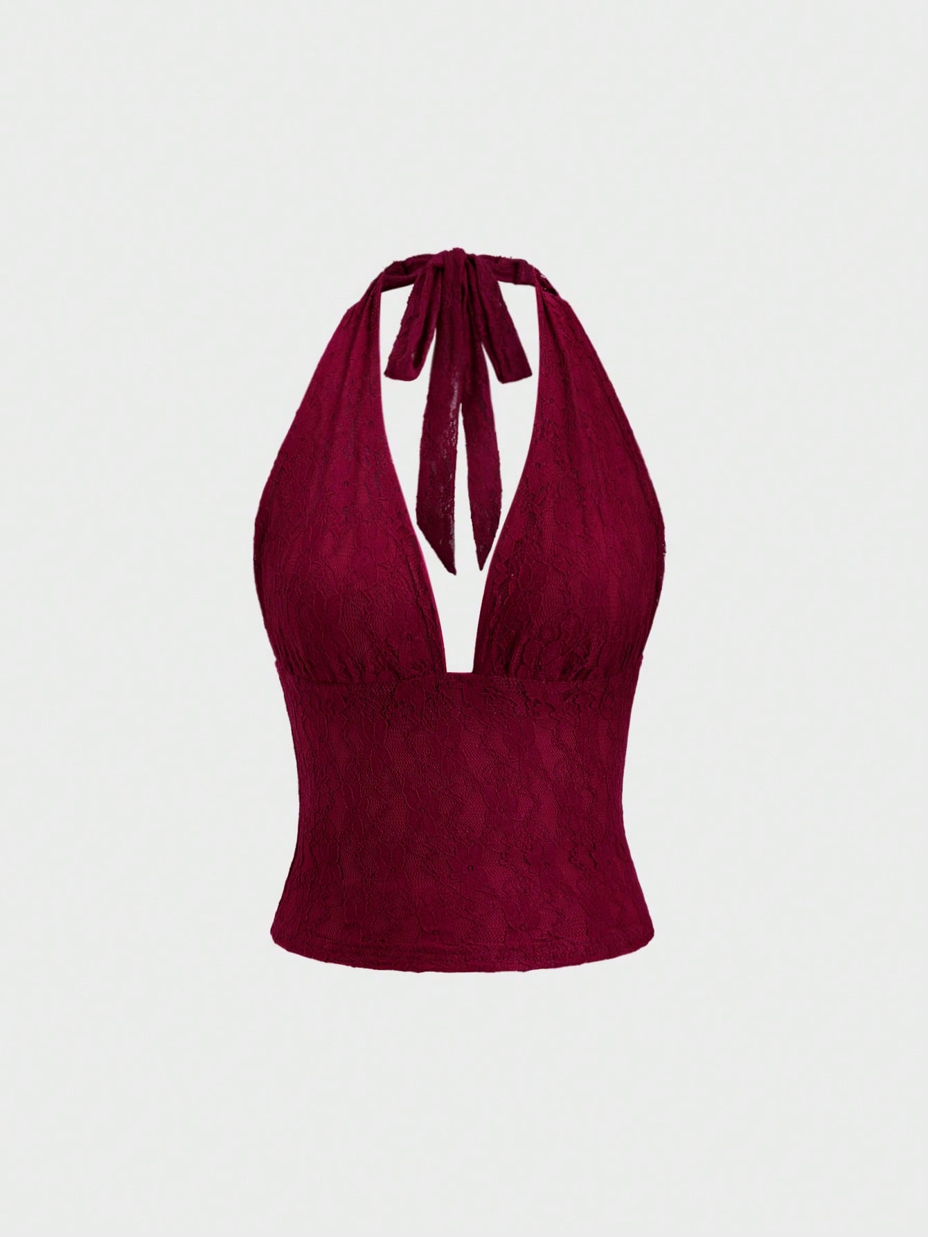 HW8032	European And American Minimalist Sexy Elegant Lace Halter Neck Tie Low-Cut Elegant Simple Daily Tank Top