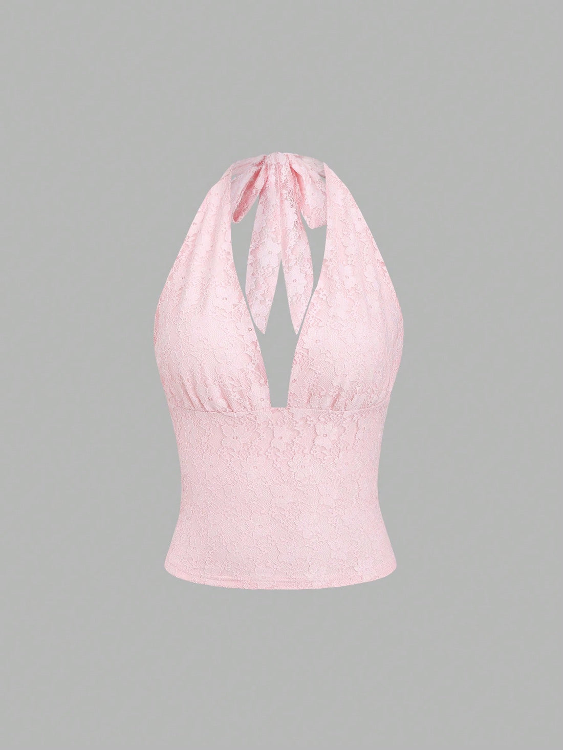 HW8032	European And American Minimalist Sexy Elegant Lace Halter Neck Tie Low-Cut Elegant Simple Daily Tank Top