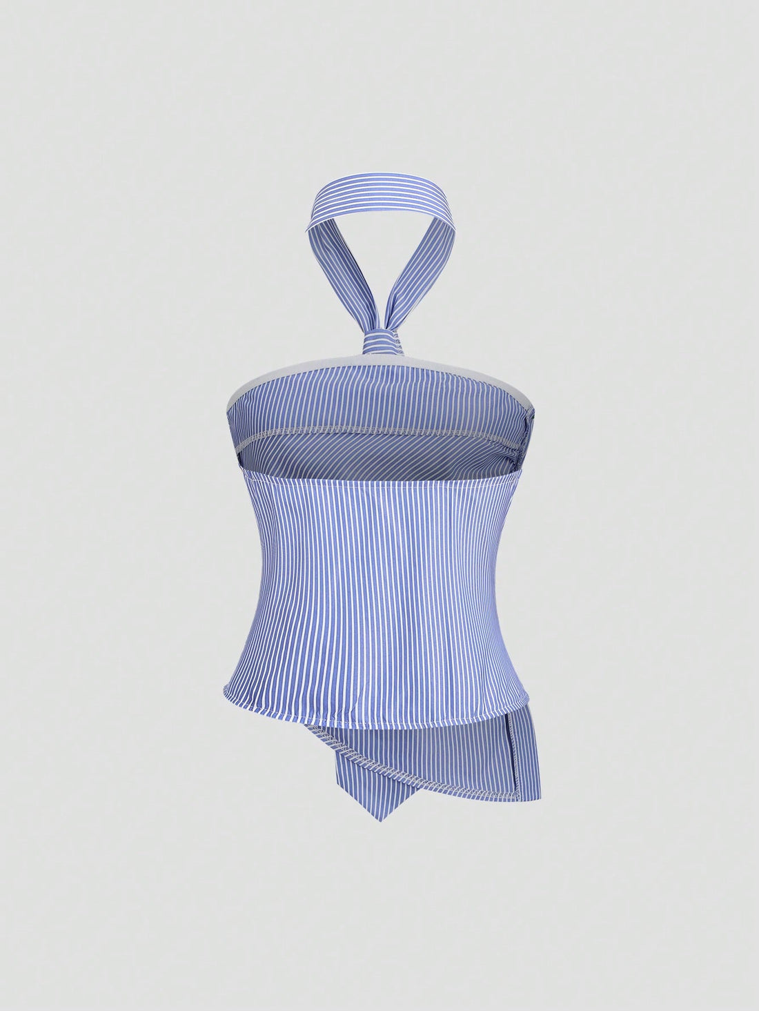 HW1924	Women's Striped Halter Neck Tank Top, Fashionable For Summer