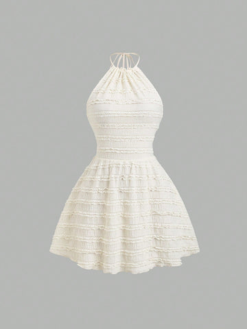 PA2458	Women's Elegant Comfortable Halter Sleeveless Backless Dress, Suitable For Commute