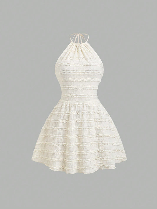 PA2458	Women's Elegant Comfortable Halter Sleeveless Backless Dress, Suitable For Commute