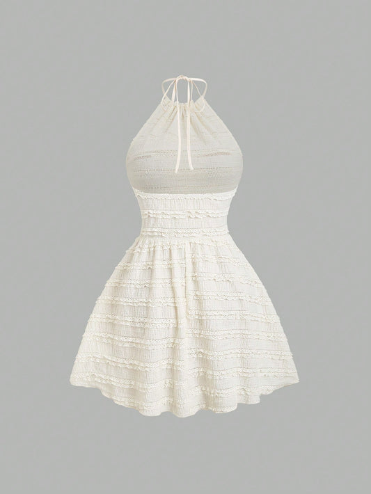 PA2458	Women's Elegant Comfortable Halter Sleeveless Backless Dress, Suitable For Commute