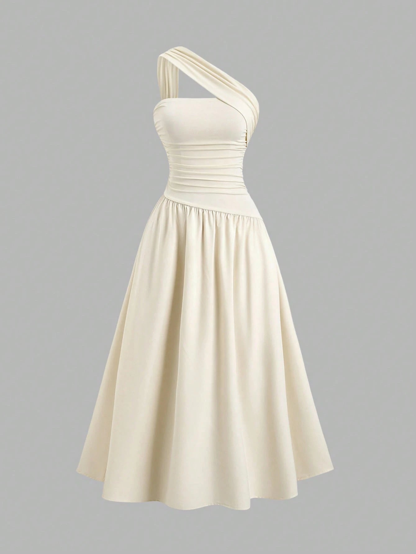 PA2706	Women's Oblique Shoulder Bodycon Strapless Dress, Fashionable