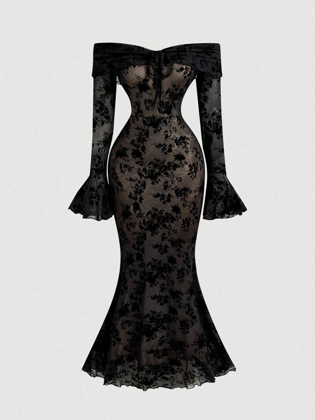 PA1940 || Women Off Shoulder Long Sleeve Front Tie Bodycon Dress,New Years Dress Women,New Year Party Dress,Valentine's Day,Tea Party Dress,White Graduation Dress