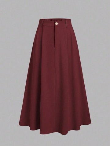 CV2020	Women's High Waist Slim A-Line Skirt, Commuter Style, Spring/Summer