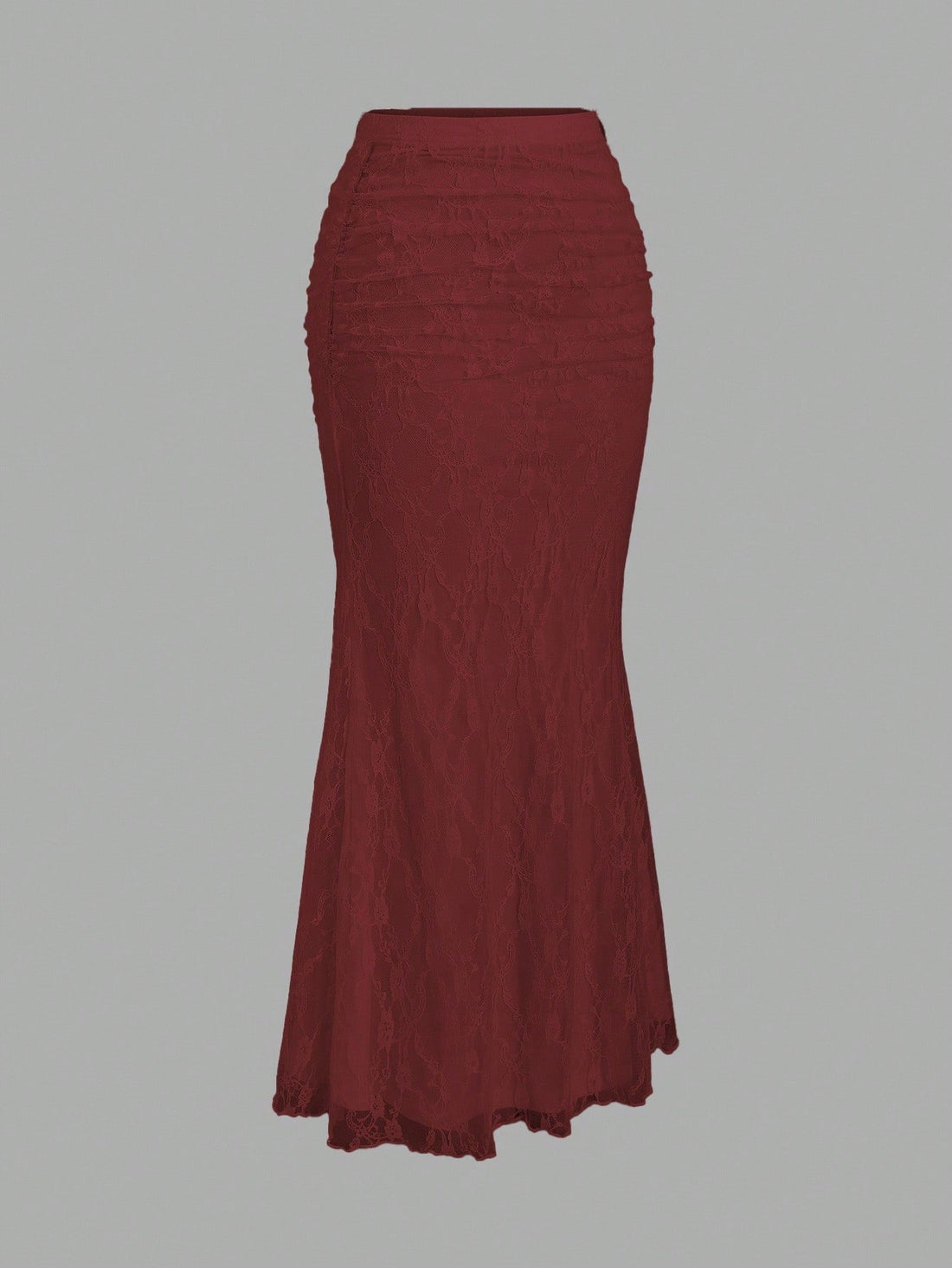 CV2034	Women's White Lace Mermaid Hem Bodycon Maxi Skirt, Spring/Summer